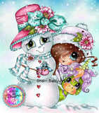 PRE-ORDER~NEW SHIPPING!~ DAD # 244 Bestie Unicorn and The Snowman Diamond Art Painting By Sherri Baldy