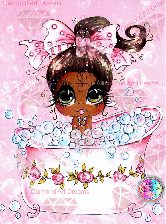 PRE-ORDER~NEW SHIPPING~ Adorable Brittany Bubble Bath Bestie DAD 40 Diamond Art Painting By Sherri Baldy
