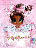 NEW SHIPPING~ Adorable Brittany Bubble Bath Bestie DAD 40 Diamond Art Painting By Sherri Baldy