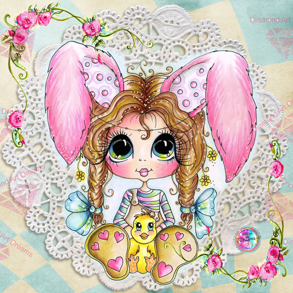 PRE-ORDER~NEW SHIPPING~Bestie Bunny Boo and Ducky Too DAD# 100 Diamond Art Painting By Sherri Baldy