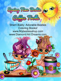 My Besties Sherri Baldy ~ Spring Time Coffee Trolls Coloring Book  Digital Download!