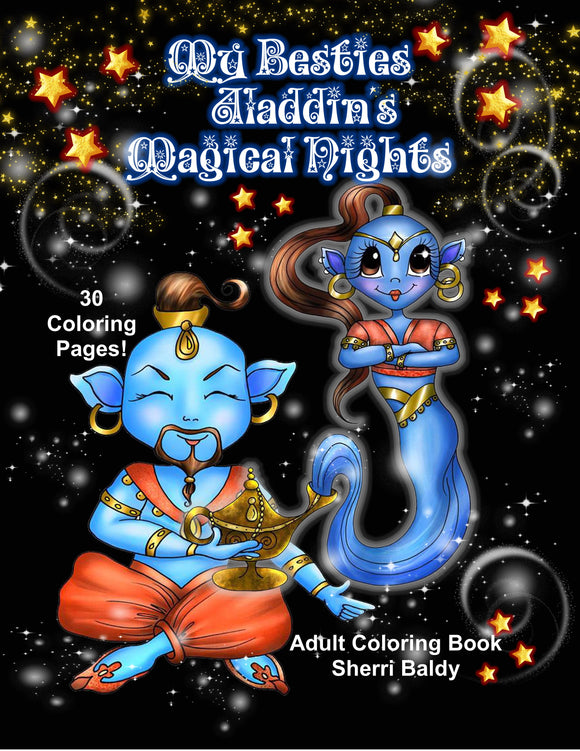 My Besties Sherri Baldy ~ Aladdin's Magical Nights Coloring Book  Digital Download!