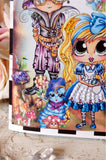 DIY~Made In The USA ~ Diamond Art "Free Style" Junk Journal ~Partial Drills Painting~ "Alice In Wonderland""