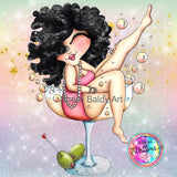 NEW SHIPPING~ Beautiful Fluffy Bestie Cocktail Time DAD# 26 Diamond Art Painting By Sherri Baldy
