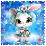 FREE SHIPPING~EXCLUSIVE!!!~Super Adorable~ "Funny Lil Alice and Wonderland Rabbit DAD 324 " Diamond Painting By Sherri Baldy