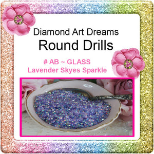 Drills Specialty AB GLASS  Drills "Round"  Beautiful "Lavender Skyes"