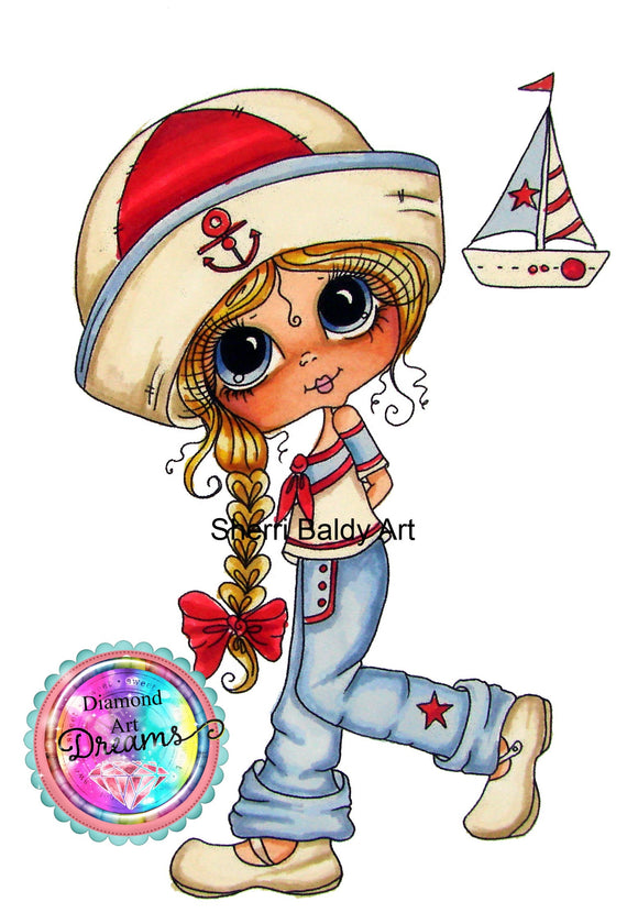 Little Sailor Girl Bestie LIL DADA# 28 Diamond Art Painting By Sherri Baldy