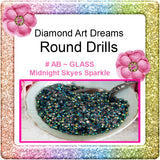 Drills Specialty AB GLASS  Drills "Round"  Beautiful "Midnight Skyes"