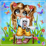 Pre-Order~Adorable~ "My Besties PUFF My Little Puppy DAD316" Diamond Painting By Sherri Baldy