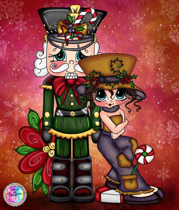 PRE-ORDER~EXCLUSIVE!!!~EXCLUSIVE NEW DROP SHIPPING!~DAD#191 My Little Nut Crackers Bestie Diamond Art Painting By Sherri Baldy