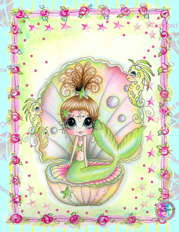 Pearl Mermaid  DAD297 Diamond Art Painting By Sherri Baldy