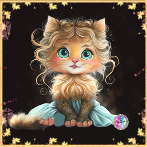LAST CHANCE!~RETIRING! ~EXCLUSIVE!!!~BEAUTIFUL NEW~ "Pretty Little Kitty DAD 268" Diamond Painting