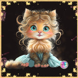 LAST CHANCE!~RETIRING! ~EXCLUSIVE!!!~BEAUTIFUL NEW~ "Pretty Little Kitty DAD 268" Diamond Painting