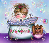 PRE-ORDER~NEW SHIPPING~Adorable~ "Puppy Bubble Bath" Bestie ~ DAD#194 Diamond Painting By Sherri Baldy