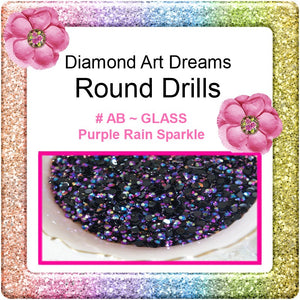 Drills Specialty AB GLASS  Drills "Round"  Beautiful Purple Rain