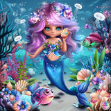 LAST CHANCE!~RETIRING! ~EXCLUSIVE!!!~BEAUTIFUL NEW~ "Purple Seas Mermaid DAD 1-265 " Diamond Painting By Tamara