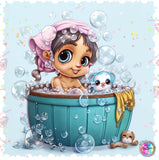 LAST CHANCE!~RETIRING! ~EXCLUSIVE!!!~Adorable~ "Besties Scrub A Dub Dub DAD 309" Diamond Painting By Sherri Baldy