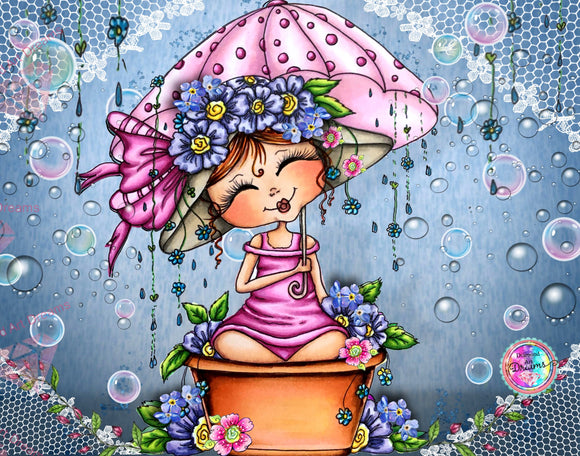 LAST CHANCE!~RETIRING! ~EXCLUSIVE!!!~EXCLUSIVE NEW SHIPPING!~Singin In The Rain DAD154 Diamond Art Painting By Sherri Baldy