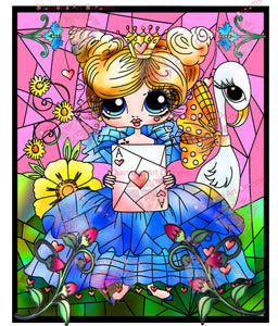 NEW SHIPPING!~Stained Glass In the World Of AliceDAD# 89 Diamond Art Painting By Sherri Baldy