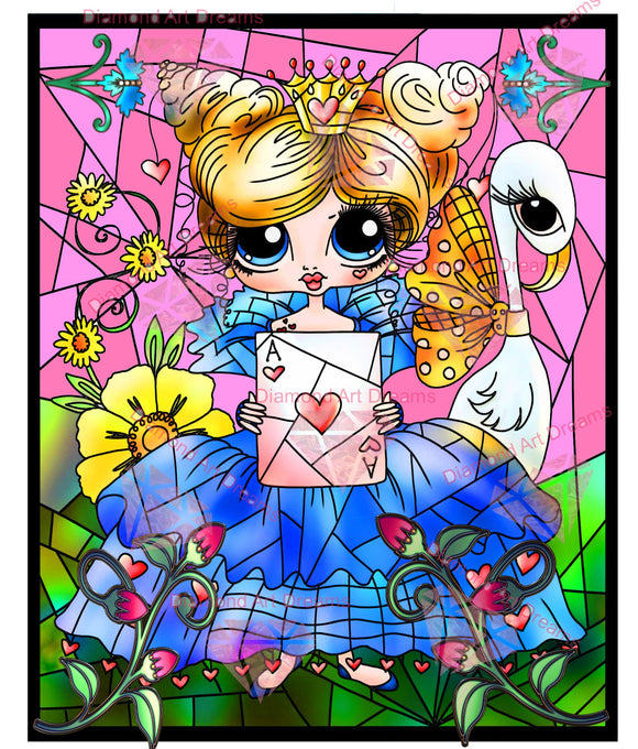 NEW SHIPPING!~Stained Glass In the World Of AliceDAD# 89 Diamond Art Painting By Sherri Baldy