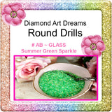 Drills Specialty AB GLASS  Drills "Round"  Beautiful "Summer Green"