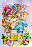 PRE-ORDER~Sweet Fluffy Girl Bestie DAD# 09 Diamond Art Painting By Sherri Baldy