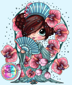 PRE-ORDER~~Sweet Geisha Bestie Diamond Art Painting By Sherri Baldy #DAD-10