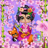 PRE-ORDER~Geisha Bamboo Garden Party Bestie Diamond Art Painting By Sherri Baldy #DAD0022