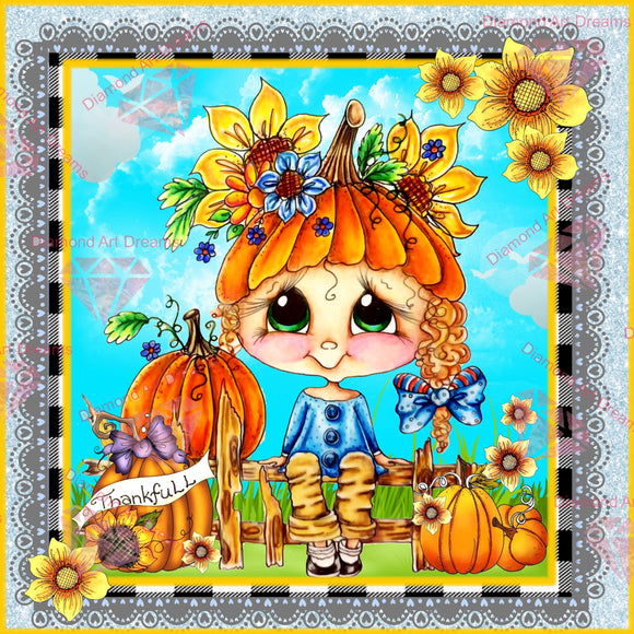 ~ Thankful Bestie Pumpkin Patch  DAD# 74~ Bestie Diamond Art Painting By Sherri Baldy