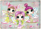Pre-ORDER~ NEW SHIPPING! "Three Sweet Fae's!"Diamond Paintings DAD#217