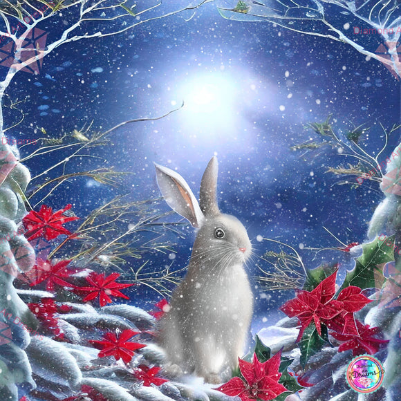 PRE-ORDER~EXCLUSIVE~ NEW!!!SHIPPING! DROP SHIP~ Winter Nights Magical Hare #1 DAD#201 Diamond Art Painting By Tamara