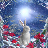 EXCLUSIVE~ NEW!!!SHIPPING! DROP SHIP~ Winter Nights Magical Hare #1 DAD#201 Diamond Art Painting By Tamara
