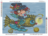 PRE-ORDER~EXCLUSIVE~ NEW!!! SHIPPING! DROP SHIP~Steampunk Taxi Bestie DAD# 56 By Sherri Baldy Diamond Art Painting By Sherri Baldy