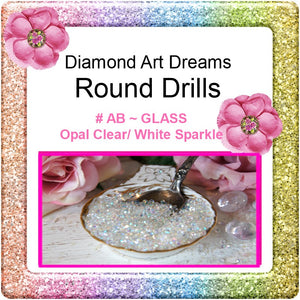 Drills Specialty AB GLASS  Drills "Round"  Beautiful Opal/Clear