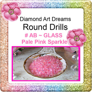 Drills~ Specialty AB GLASS  Drills "Round"  Beautiful Pale Pink